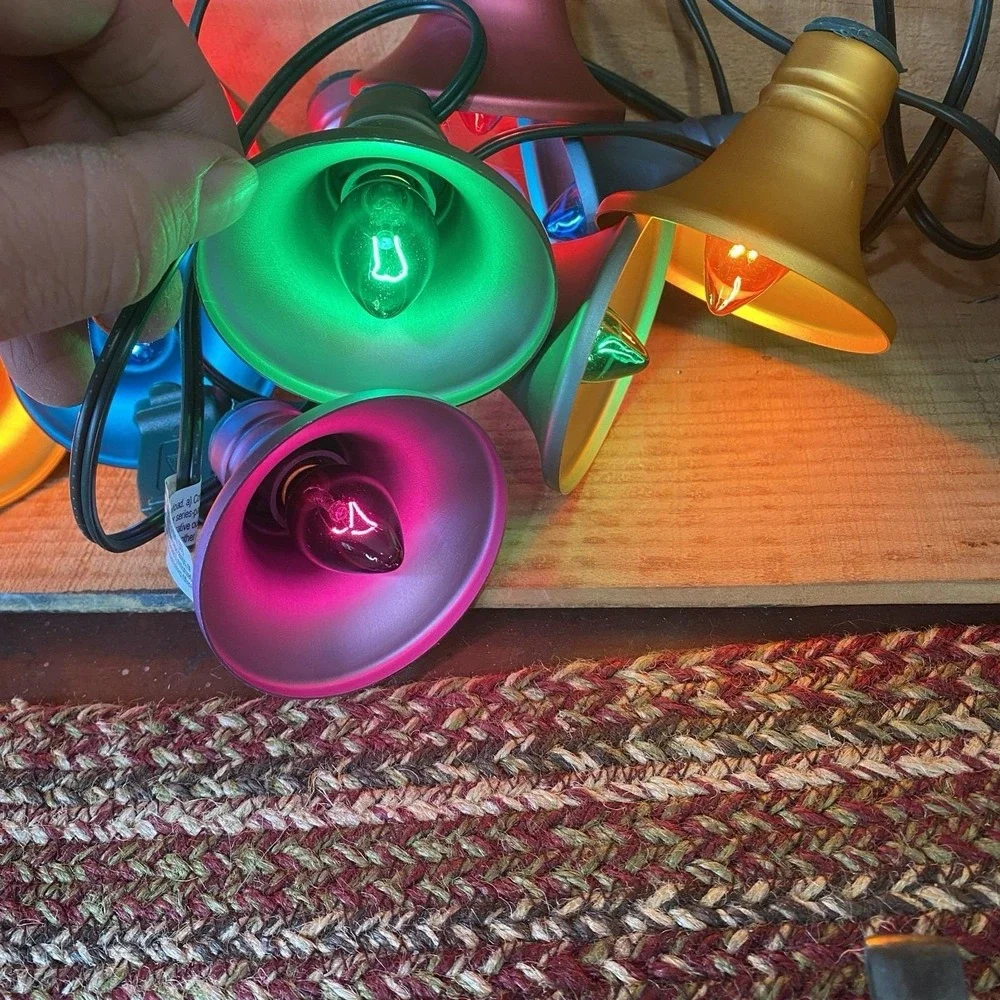 Seasons‎ of Cannon Falls Multicolor Metal Jingle Bell Christmas String Lights